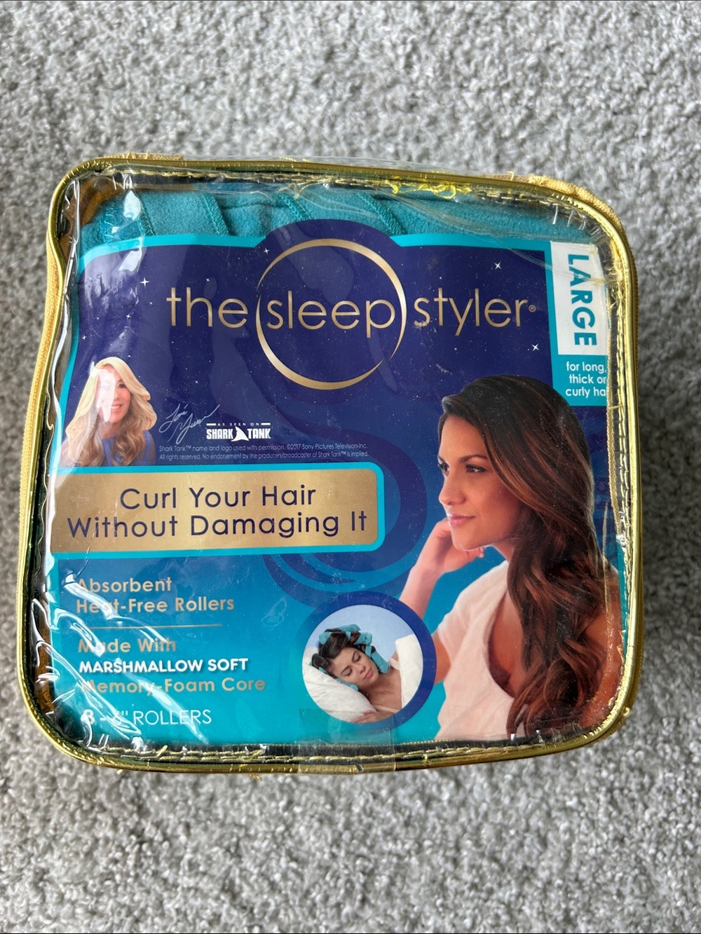 The Sleep Styler Large Turquoise Heat-Free Hair Rollers